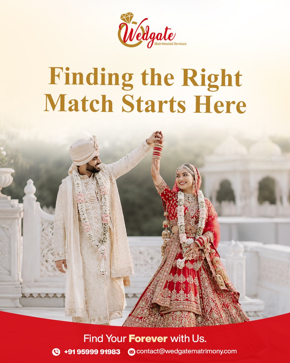 wedgate's tweet photo. ❤️Your forever starts with the right introduction.
At Wedgate Matrimony, we make finding your life partner simple with trusted matchmaking, verified profiles, and personalized guidance.
📞95999 91983
#WedgateMatrimony #Matchmaking #MarriageBureau #IndianMatrimony #FindYourPartner https://t.co/vQCuogq2Zs