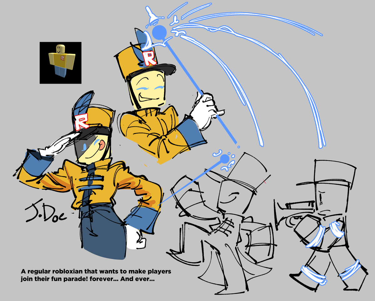Soda_Stuff's tweet photo. Artfight got me inspired to do some of my classic roblox reimaginings, so here's my very silly interpretation of J. Doe https://t.co/OErn5AkIqb