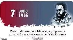 MTSS_CUBA's tweet photo. El 7 de julio de 1955, nuestro líder histórico Fidel Castro partió desde La Habana rumbo a México. Había sido liberado del Presidio Modelo y emprendió este viaje para organizar, entrenar y equipar a la fuerza guerrillera que posteriormente regresaría a Cuba en el yate Granma. https://t.co/emuCKKeTFv