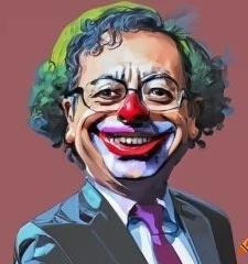 wei5442's tweet photo. @petrogustavo esta debe ser la cara que se debe pintar en las paredes públicas para recordar que tuvimos un payaso drogadicto como presidente. https://t.co/ghtxxHE08K
