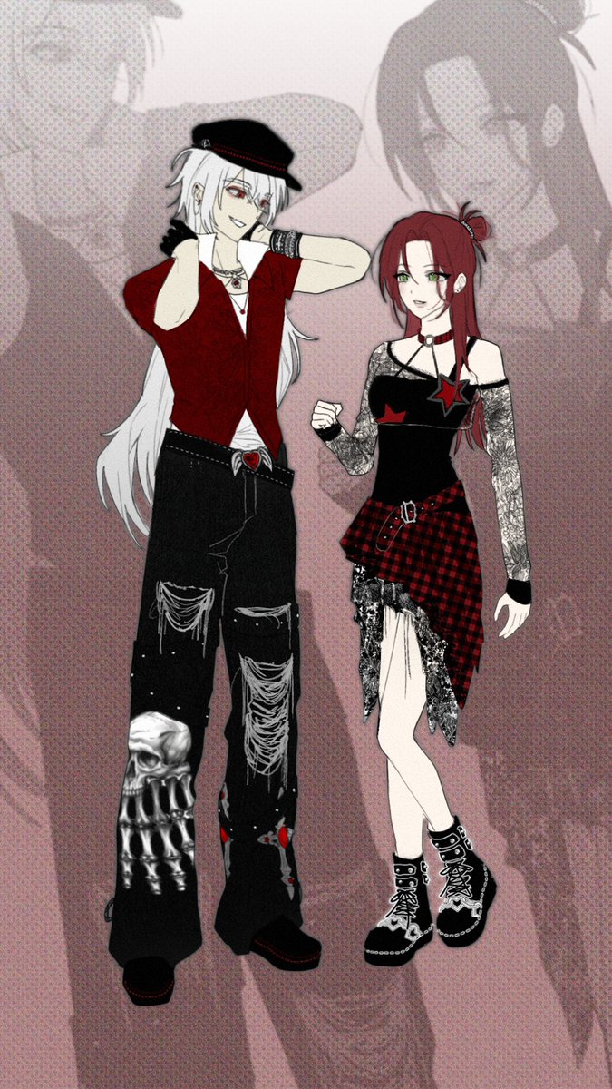 SUN_GRIM_'s tweet photo. #SUN_GRIMβs Edgy Punk Vintage Lookβ€οΈπ€
#ADWD #ADateWithDeath
#OCxCanon https://t.co/1SxV28wHfI