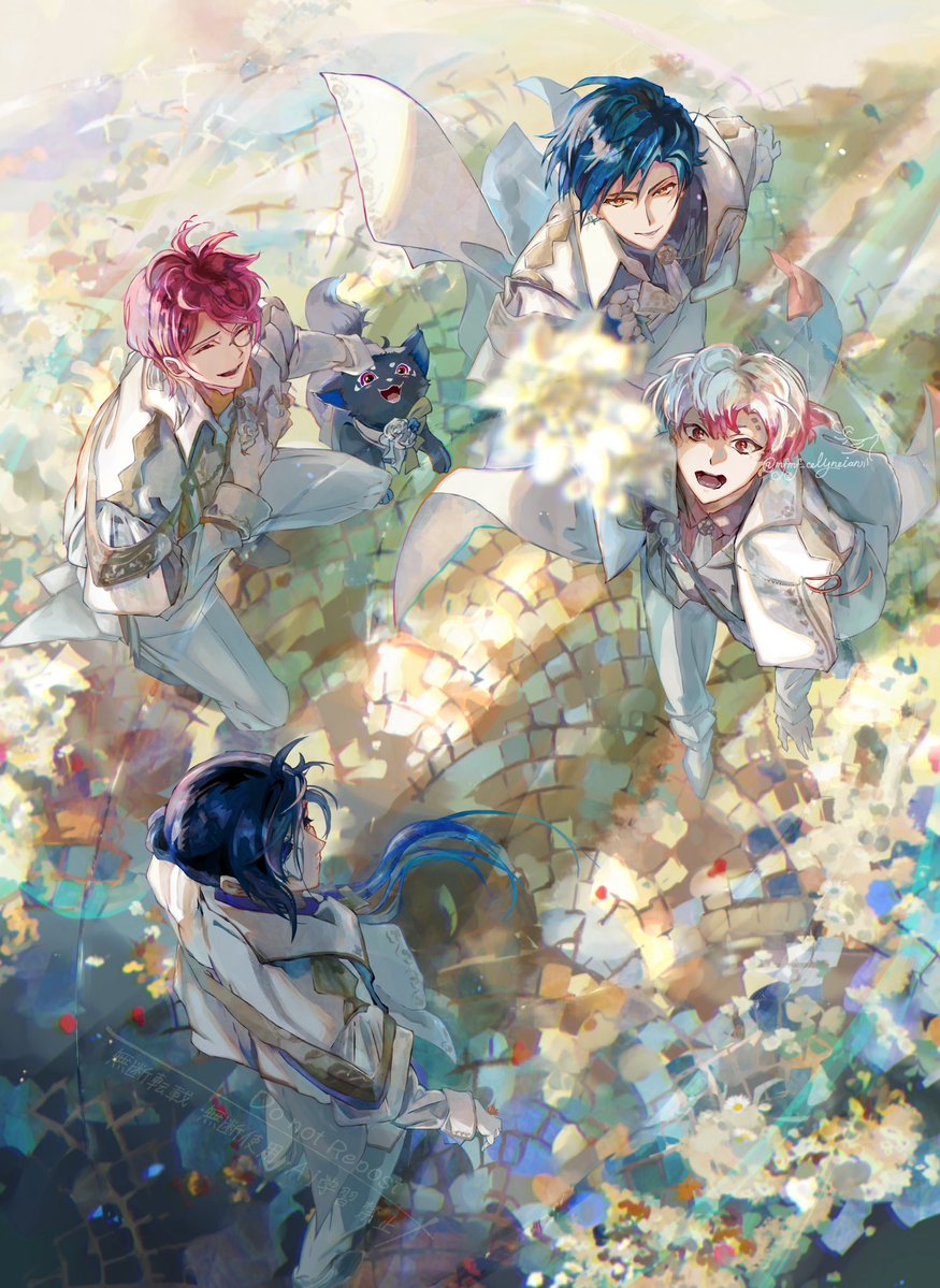 mfmf_ceryneian's tweet photo. 花占い
 #あくねこイラコン https://t.co/6pyybDop57