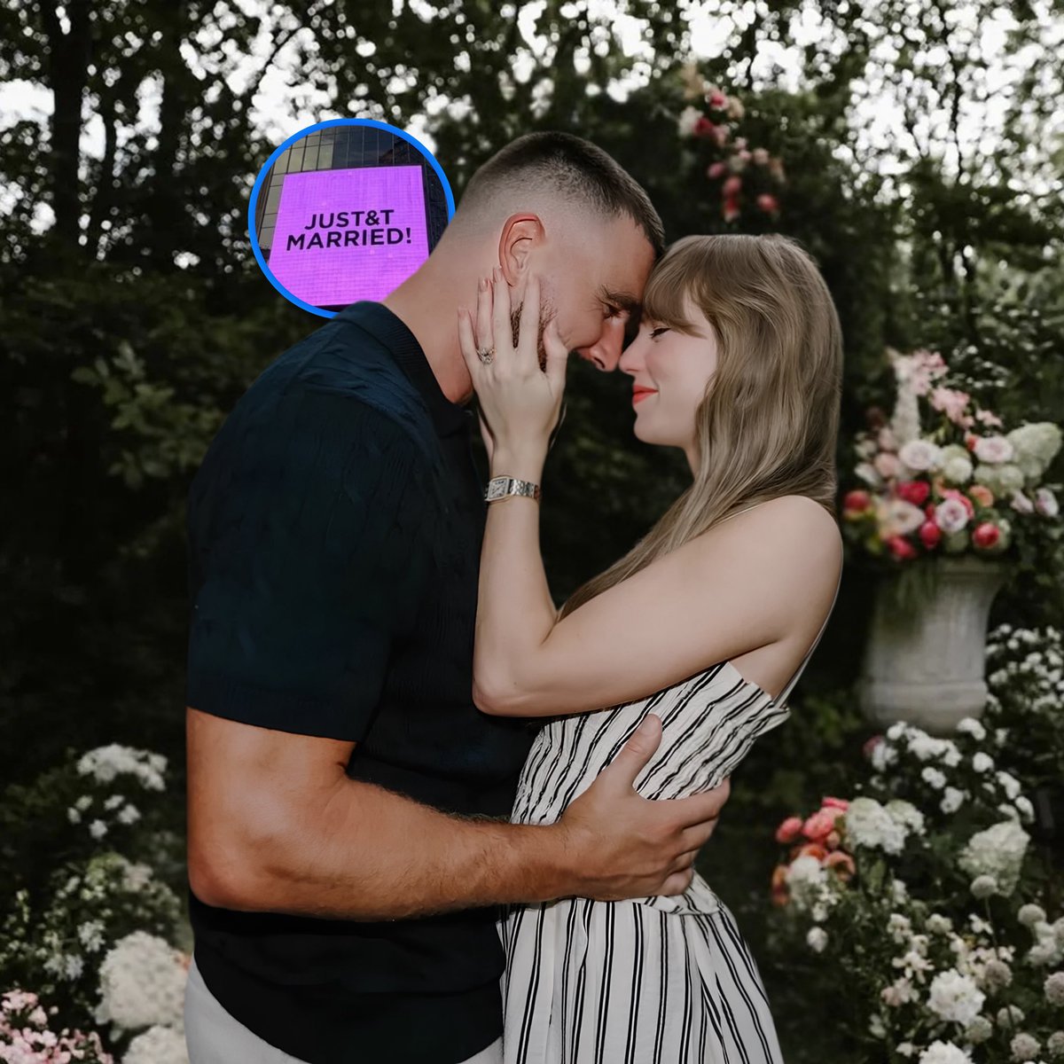 TheePopCore's tweet photo. The Taylor Swift &amp; Travis Kelce wedding discourse has reached a combined 748.6 MILLION views on TikTok.

— The massive wave of public interest has fractured the conversation into two separate, simultaneous trending topics, with each individual topic clearing the 300M-view mark. https://t.co/DdMu4NEVoh