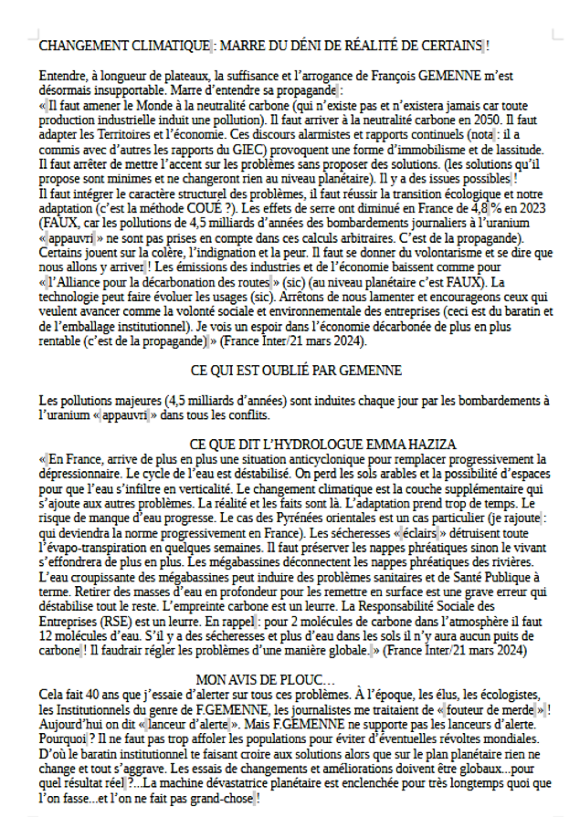 LamireauT's tweet photo. @TF1Info @franceinfo @RFI @gijnFr @Disclose_ngo @FriesAfp @jmfour @lemondefr @caromonnot @RTBFinfo @blast_france @rtlinfo @SNJ_national @franceinter @NYTimesCohen @afpfr @IFJGlobal @MickaCorreia @ellensalvi @Mediapart @InvestigationRF @QUILLERET @ARIJNetwork @oliviertesquet @CheckNewsfr @FR_Conversation @AP @FbdnStories @ChrisMcGreal @libe @AgnesVahramian @Lucie_Pinson_ @RemiSULMONT @EliseLucet @gwenlenoir56 @benjbarthe @HalaKodmani @BrachetEliott @BBC @AFP @PhilippeCorbe @KathViner @JeroFeno @XaCoun @BloombergTV @HPlagnard @ThThuillier @PierreMonegier @AnthonySamrani @RimaAbdulMalak CHANGEMENT CLIMATIQUE: MESSAGE POUR LES CRIMINELS
X repetita, seule urgence: la #planete brûle/inonde/tremble. Il n'y aura aucune " adaptation " à +4°C.
Ce sera l'horreur et la mort pour tous !
Vous censurez le + grave:
https://t.co/C5jZYhQXmV
https://t.co/f4amEOOEaS
#ecocide https://t.co/VWis1wVJsy