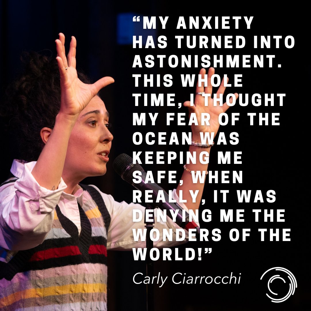 storycollider's tweet photo. Fear can keep us safe.
It can also keep us from discovering just how incredible the world really is.
Carly Ciarrocchi's story is about what happened when curiosity finally won.
🎧 Listen now https://t.co/0b9PxOCmpV https://t.co/v9cgUIgANG