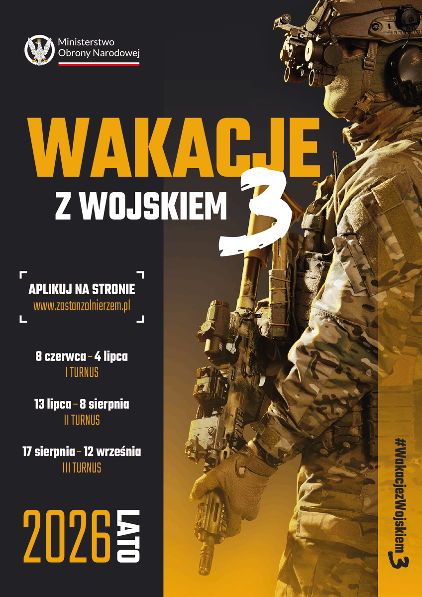 WCR_Glogow's tweet photo. 🪖🇵🇱 Ostatnie dni, aby dołączyć do VI turnusu DZSW w ramach „Wakacji z Wojskiem 3” na Dolnym Śląsku! ☀️

📅 13.07–08.08

Szkolenie odbędzie się w:
📍 10 Brygadzie Łączności
📍 22 Karpackim Batalionie Piechoty Górskiej
📍 25 Brygadzie Kawalerii Powietrznej
⏳ Nie zwlekaj❗️ https://t.co/RpMrQJqekE