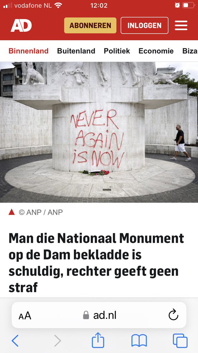 NielsAhob2's tweet photo. En maar blijven beweren dat er niet met twee maten wordt gemeten door rechters…
#Nationaalmonument #Amsterdam #deDam https://t.co/w75izgZ59M