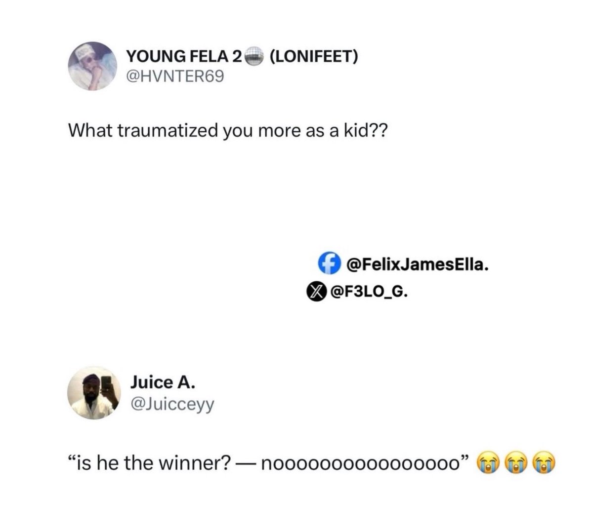 F3LO_G's tweet photo. Nahh. I still haven’t recovered from this😭😭😂💔 https://t.co/H6ldY3dqpT