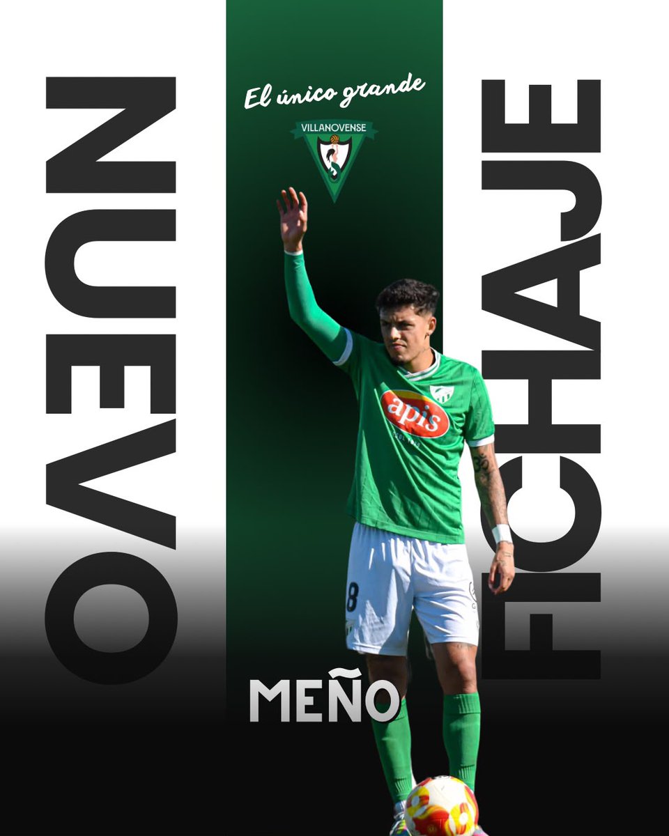 cfvillanovense's tweet photo. COMUNICADO OFICIAL: JHOJAN "MEÑO"

El futbolista procedente del Santa Amalia llega para reforzar la medular del C. F. Villanovense.

Puede actuar en la sala de máquinas o entre líneas. Centrocampista con buen trato de balón y especialista a balón parado.

https://t.co/fgJGXtPrmp https://t.co/NWnho1DS3a
