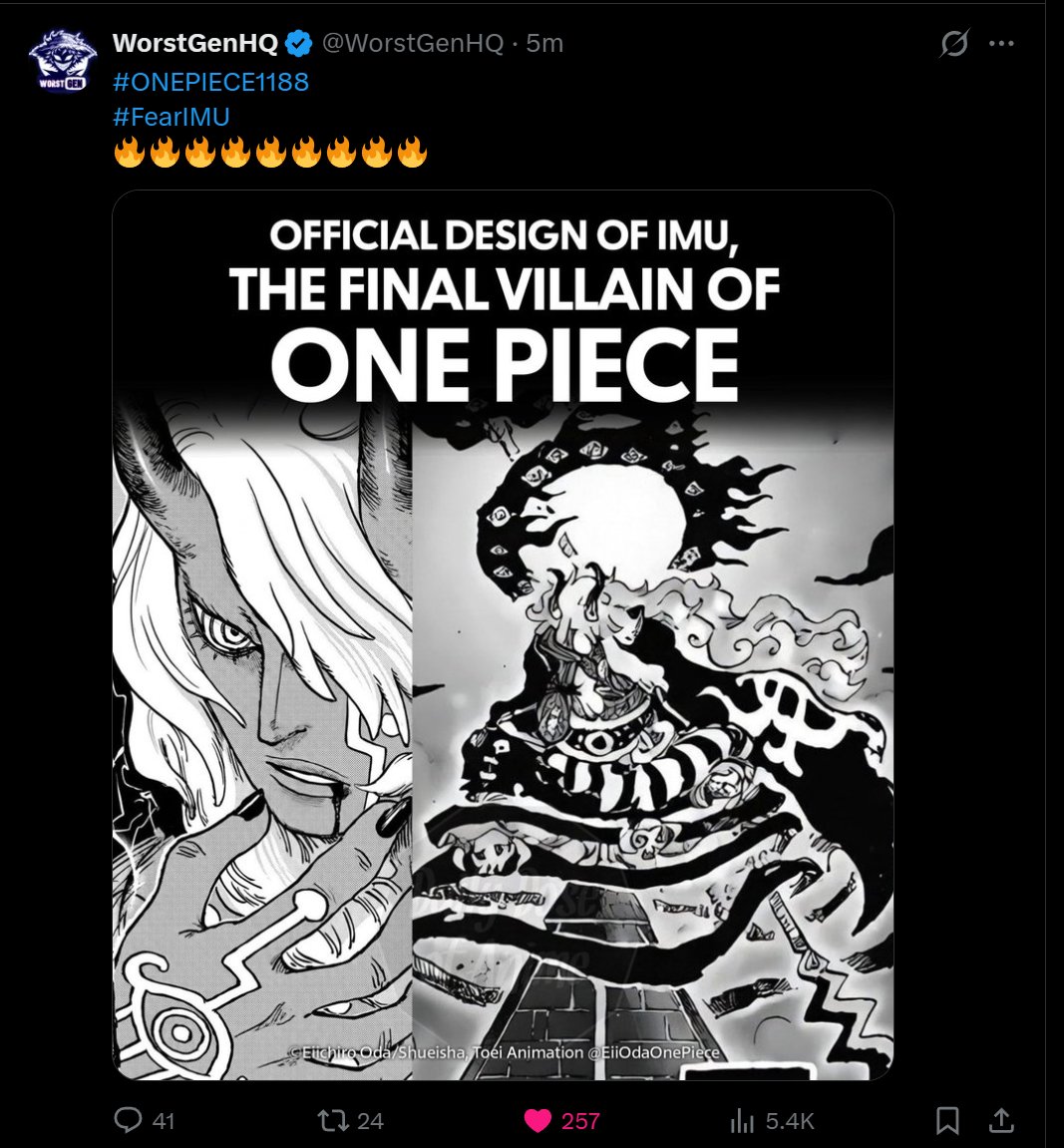 Leleo2211's tweet photo. #ONEPIECE1188 ODA ISN'T WASHED?! 😭😭😭"Luffy won't lose in the final saga" 😂😂😂
Also damn my fault Loki I doubted you, you went 7 chapters with Imu, Luffy went 2 😭 https://t.co/V6jcHU0EJ1