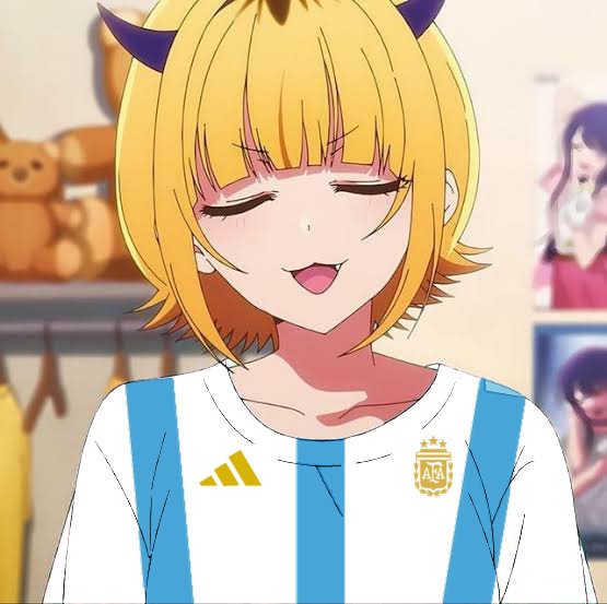 lovememcho's tweet photo. i did my absolute best (worst) at giving my anime girl an argentina jersey!! smash that like and repost button if you want Argentina to win https://t.co/KeN1nfgGFM