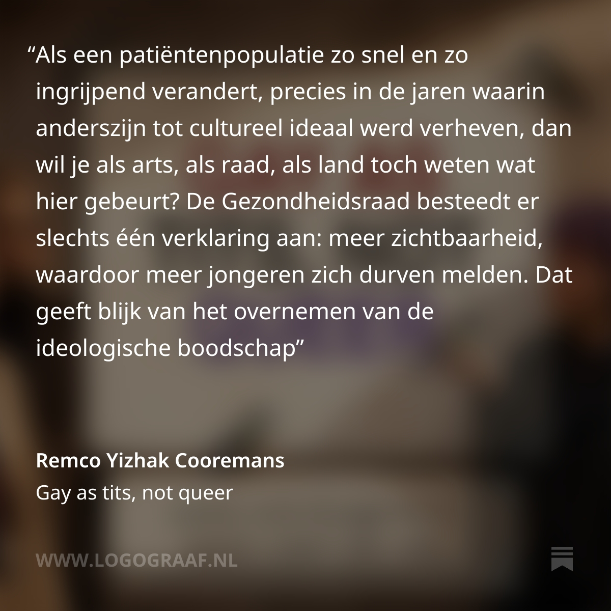 BartNijman's tweet photo. Transgenderbehandelingen worden in steeds meer landen - volgens mij zeer terecht - kritischer bekeken of zelfs gestopt vanwege groteske nevenschade. Zo niet in Nederland: het ‘Dutch Protocol’ dat wereldwijd faam verwierf, blijft in de eigen navel zoeken naar de zelfbevestiging dat het prima is om pubers in een tijdelijke fase van hun leven, een permanente en onomkeerbare medische behandeling te geven omdat ze zich eventjes anders, uitzonderlijk, ontheemd, vervreemd of uniek (willen) voelen.

Gay as tits, not queer  - @RemcoYizhakCoor 
https://t.co/kPM6GQDrMw