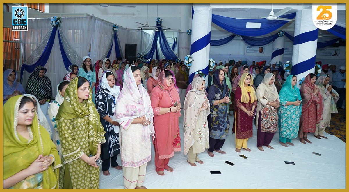 CGCPunjab's tweet photo. A blessed beginning to the 26th Academic Session (2026–27) at CGC Landran with the sacred Shri Akhand Path Sahib. 🙏May the eternal teachings of Sri Guru Granth Sahib Ji inspire wisdom, compassion &amp; the strength to walk the path of righteousness.

#CGCLandran #ShriAkhandPathSahib https://t.co/mcdwYKo11X
