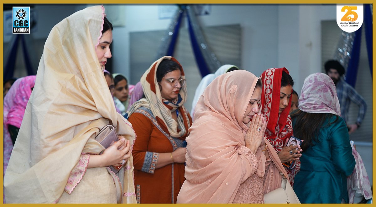 CGCPunjab's tweet photo. A blessed beginning to the 26th Academic Session (2026–27) at CGC Landran with the sacred Shri Akhand Path Sahib. 🙏May the eternal teachings of Sri Guru Granth Sahib Ji inspire wisdom, compassion &amp; the strength to walk the path of righteousness.

#CGCLandran #ShriAkhandPathSahib https://t.co/mcdwYKo11X