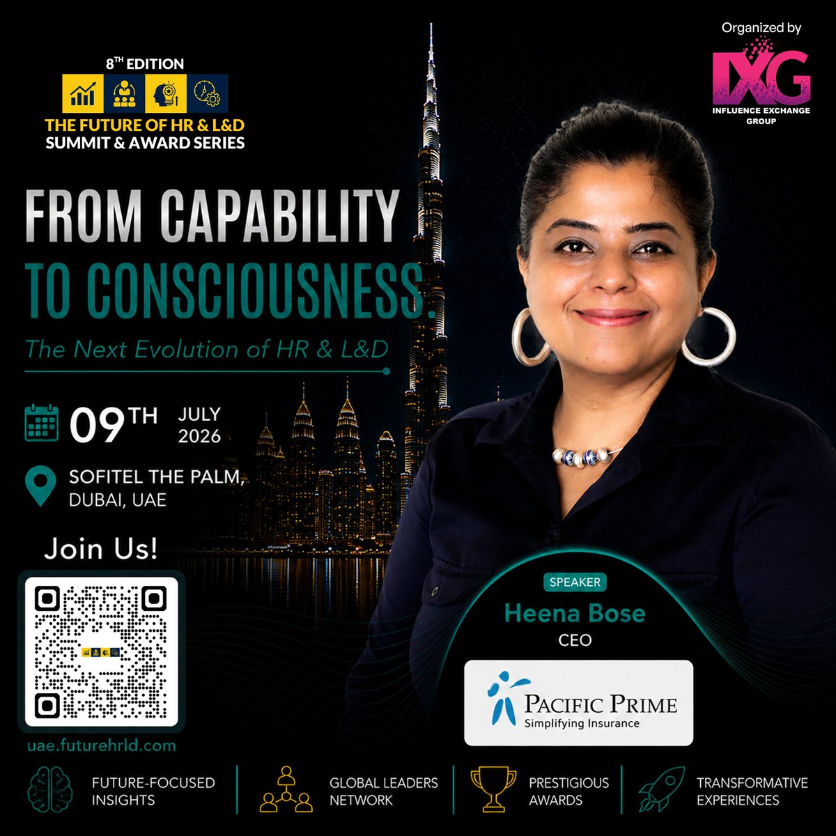 IXG2024's tweet photo. "Employee benefits aren't a cost. They're a retention strategy."
Meet Heena Bose, @ThePacificPrime, at our #8thixghrlnd2026
๐๏ธhttps://t.co/y8SLCEkvdw
#ihrlndseries #PacificPrime #EmployeeBenefits #HealthInsurance #TalentRetention #WellbeingAtWork #DubaiEvents #EmployeeWellness https://t.co/MjD2FEHZWP