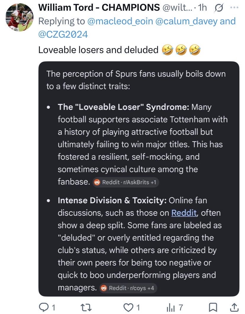 macleod_eoin's tweet photo. @wiltooooooor @calum_davey @CZG2024 “A freak that keeps asking ChatGPT”

This you? 

The irony. 

🤣🤣🤣🤣🤣🤣 https://t.co/7qhFwVjBKT