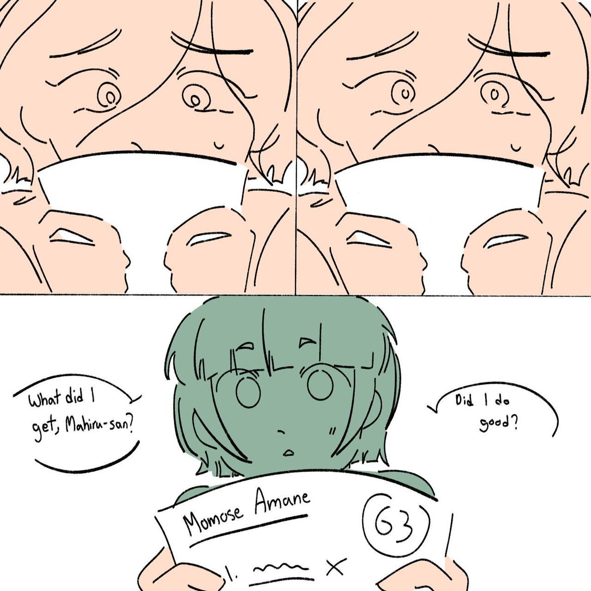 CaramelisedKanD's tweet photo. Thank you, Anon! I love Mahiru and Amane duo too! Especially because Mahiru is the only one Amane still uses honorifics with even after T1, she truly loved her big sister motherly figure so much... 

(i loved this minigram so much hehe Amane can do no wrong in Mahiru's eyes) https://t.co/0NdubJf4aq
