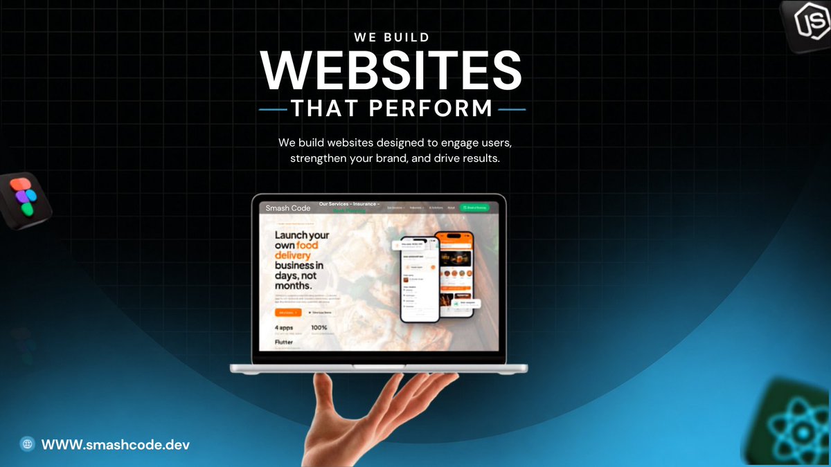 Smashcodedev's tweet photo. We build fast, modern websites that help businesses grow, generate leads, and deliver results.

#WebDevelopment #BusinessGrowth #SmashCode https://t.co/OiIuTdTcq0