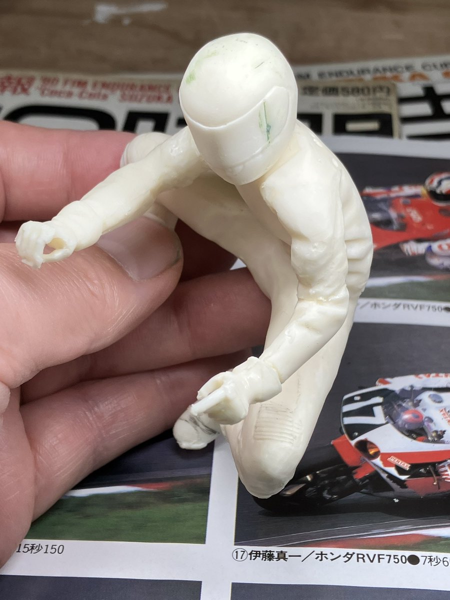 リーチ•マイケルフィギュア(手作り) 夜勤前にRVF用マイケル・ドーハンフィギュア製作作業！