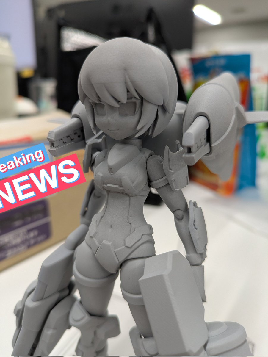 CustomMechako's tweet photo. 3Dプリンターで1/1シエルを出力して頂きました…！！凄く嬉しい！！！😭😭😭😭😭　#カスタムメカ娘ファイターズ #CustomMechakoFighters https://t.co/hArjwqQRVE