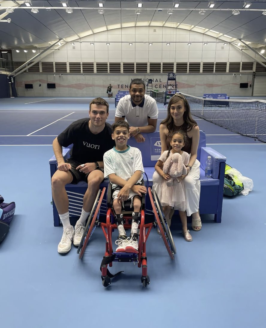 elaine_paige's tweet photo. At @Wimbledon this morning talking to @marcus_buckland on @wimbledonradio about the @DanMaskellTrust &amp; how young #leocharlesworthmark was selected by the @WimbledonFdn  to perform the honorary coin toss at the Gentlemen's Wheelchair Singles Final on No.1 Court on 12th July. https://t.co/iijFNOCBGS