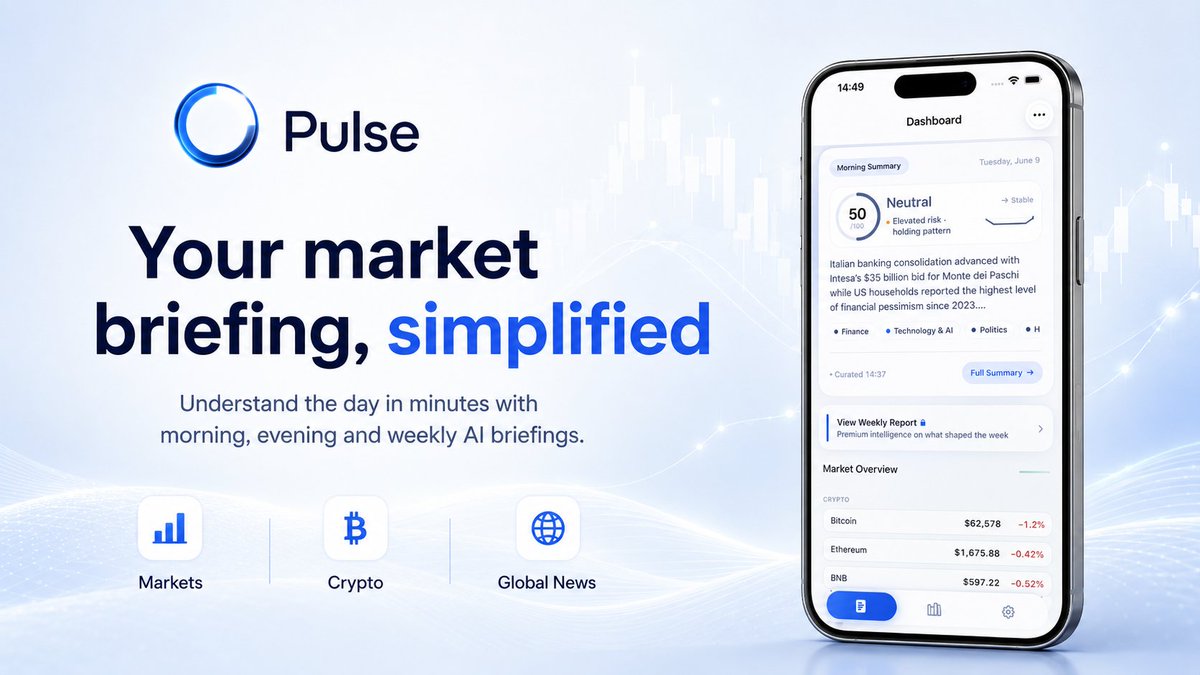 pulse_briefing's tweet photo. Evening brief
Strategy Sells $216 Million Worth of Bitcoin to Fund Dividends.
Fear &amp; Greed 27/100 (Fear) · BTC $63,067.
Full briefing -> https://t.co/ZjrUhpHvDA
#PulseBrief #Bitcoin #Crypto #Markets #AI https://t.co/0CYY13ZFw8