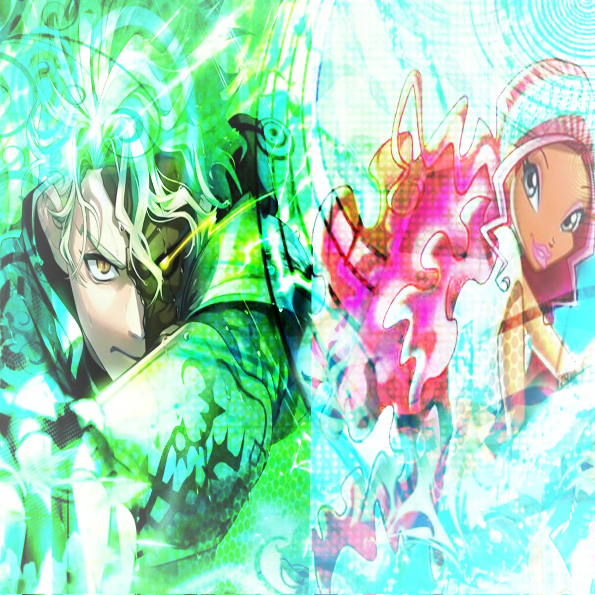 SILVERIAK0's tweet photo. Diafam as the winx club ! Silver as flora, lilia as musa, sebek as Aisha/layla and malleus as bloom!!! All edits mby me😇 https://t.co/aOqKQTMAXa