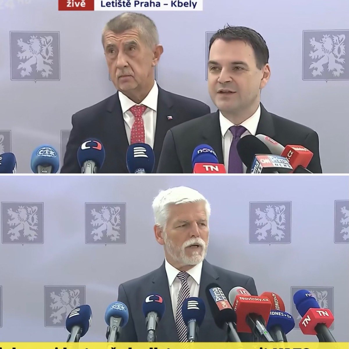 _MartinDvorak's tweet photo. 2 tiskovky dnes ráno. Stejné místo. Rozdíl v čase 1 hodina. Rozdíl v obsahu jedna celá galaxie. Jen se ukázalo, kdo je opravdový státník s respektem ve světě a kdo je ustrašený ratlík, který se zmůže jen zaštěkat, když je oponent dost daleko.
Pan ministr @petr_macinka dnes dostal pěknou lekci z toho, jak to funguje v mezinárodních vztazích a jak důležitá je znalost diplomatického protokolu. A jestli se nepoučí, dost možná to nebyla lekce poslední