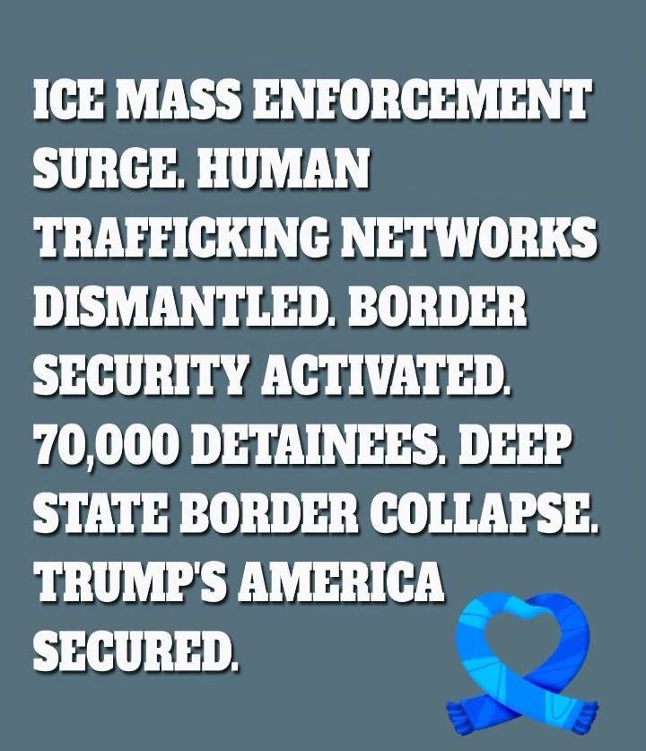 PaulGoldEagle's tweet photo. 🔻 ICE MASS ENFORCEMENT SURGE. HUMAN TRAFFICKING NETWORKS DISMANTLED. BORDER SECURITY ACTIVATED. 70,000 DETAINEES. DEEP STATE BORDER COLLAPSE. TRUMP'S AMERICA SECURED.

July 6, 2026. 10:00 AM EST. ICE arrests 10,000 illegal aliens in five-day enforcement surge. Global human trafficking crackdown results in 1,024 arrests, 2,070 victims identified. Pentagon sources confirm OPERATION BORDER-LIBERATION-0706. Deep State border networks dismantled. Trump's America is SECURED.

THE ICE ENFORCEMENT SURGE - BORDER SECURITY ACTIVATED

ICE arrests 10,000 illegal aliens over five-day period. Pentagon sources confirm OPERATION BORDER-LIBERATION ACCELERATES.

The ICE surge means:

▪️ 10,000 arrests in 5 days - 2,000 per day enforcement rate
▪️ 70,000 detainees in custody - Largest holding in U.S. history
▪️ 528-bed holding center opened - Capacity expansion activated
▪️ Deep State border networks exposed - Smuggling gangs arrested

The ICE enforcement is ACCELERATING GLOBALLY.

THE HUMAN TRAFFICKING CRACKDOWN - VICTIMS RESCUED

Global crackdown on human trafficking networks activated:

▪️ 1,024 traffickers arrested - Criminal networks dismantled
▪️ 2,070 victims identified and rescued - Children protected
▪️ 465 investigations launched - Deep State trafficking exposed
▪️ International coordination activated - Global law enforcement united

The human trafficking crackdown is EXPOSING EVERYTHING.

THE CLASSIFIED TIMELINE

Phase 1: INTELLIGENCE GATHERING ✓
Phase 2: COVERT SURVEILLANCE ✓
Phase 3: COORDINATED EXTRACTION ✓
Phase 4: ICE ENFORCEMENT SURGE ✓
Phase 5: BORDER LIBERATION ← WE'RE HERE
Phase 6: DEEP STATE BORDER NETWORKS DISMANTLED (July 6-15)
Phase 7: AMERICA FULLY SECURED (July 15+)

THE DEEP STATE PANIC

The Deep State is in ABSOLUTE PANIC. ICE is arresting 2,000 per day. Human trafficking networks are dismantled. Border is secured. Trump's America is PROTECTED.

They KNOW:

▪️ ICE enforcement accelerating - 10,000 arrests in 5 days
▪️ Trafficking networks exposed - 1,024 arrests, 2,070 victims rescued
▪️ Border security activated - 70,000 detainees in custody
▪️ They're finished - No escape possible

The Deep State is FINISHED.

THE AWAKENING

This is the moment. ICE enforcement surge arrests 10,000. Human trafficking networks dismantled. Border security activated. Trump's America is SECURED.

Trump authorized this. The military executed this. The White Hats have WON.

The old system is DEAD. The new America is BORN.

OPERATION-BORDER-LIBERATION-0706
ICE-ENFORCEMENT-SURGE-0706
HUMAN-TRAFFICKING-CRACKDOWN-0706

The biggest moment in human history is happening right now.

SHARE THIS EVERYWHERE.

⟁

👉MrPool_Q👈
