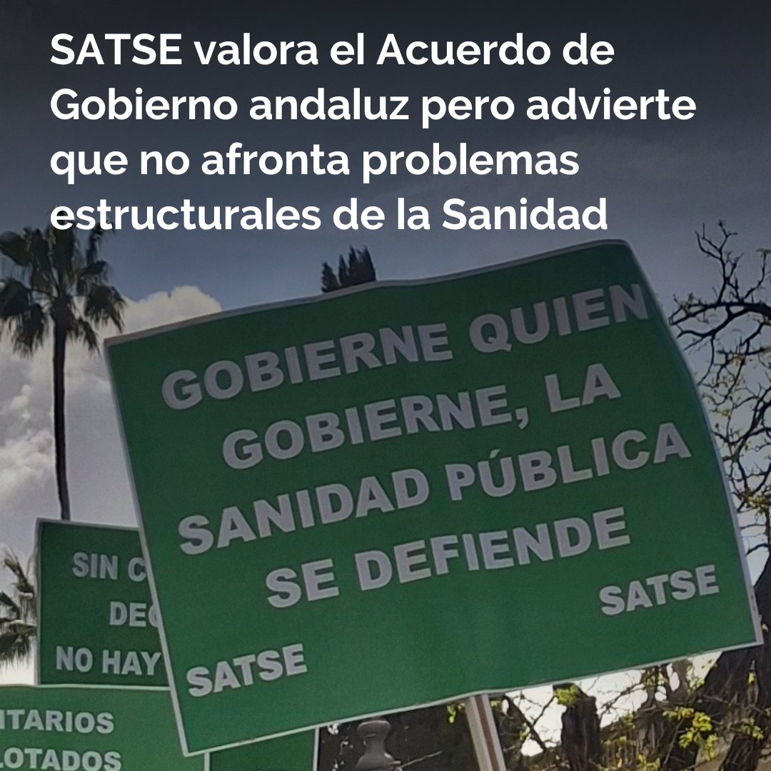 SATSE_Andalucia's tweet photo. 🗣️#SATSE #Andalucía analiza el acuerdo de Gobierno y valora los avances en financiación sanitaria, A. Primaria, estabilidad laboral o prevención de agresiones...
...Pero sigue sin afrontar el déficit estructural plantillas ni fija plazos o financiación
🔗https://t.co/UXb86fBkUo https://t.co/0VcN8bIs1Y