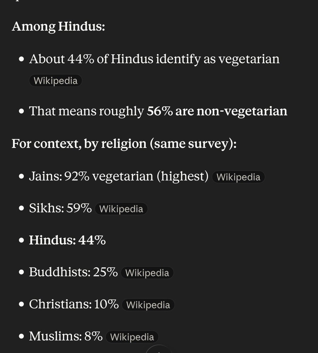 sam007866's tweet photo. @ayeshaijazkhan @1917oc And there are those who would secretly enjoy chicken but won’t declare- it’s mainly cultural taboo more than religious thing. https://t.co/f4YQMj4KjH