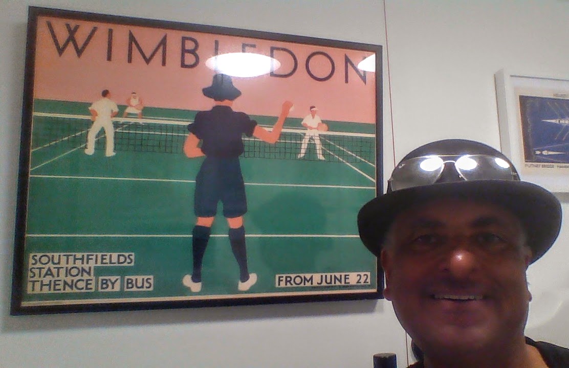LondonersLondon's tweet photo. Real Londoners love a good omen. Spot @ltmuseum poster for tube to Wimbledon 1932 (love "Thence by Bus") at #NealStreetEspresso yesterday AM. Then watched #ArthurFery win @Wimbledon match at @RalphLauren screen on Sloane Square in PM. #LetsGuide #UniquelyLondon #ALondonersLife4 https://t.co/cqiNDySRR2