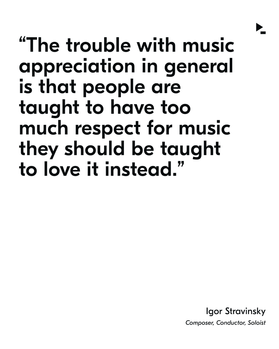 idagio_official's tweet photo. Would you agree with Stravinsky that "To listen is an effort"? https://t.co/uZNIcxzwFW