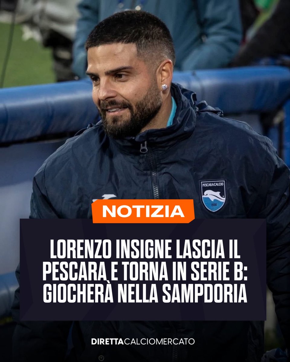 DIRETTADCM's tweet photo. 🚨OPERAZIONE CONCLUSA
💣Lorenzo Insigne sarà un nuovo giocatore della Sampdoria!
✍️Il classe ‘91 firmerà un contratto annuale con opzione per un’altra stagione al raggiungimento del 50% delle presenze.
💰Insigne percepirà 500 mila euro più bonus come stipendio annuo.

🗣️@DiMarzio https://t.co/FV7nKPrcgw