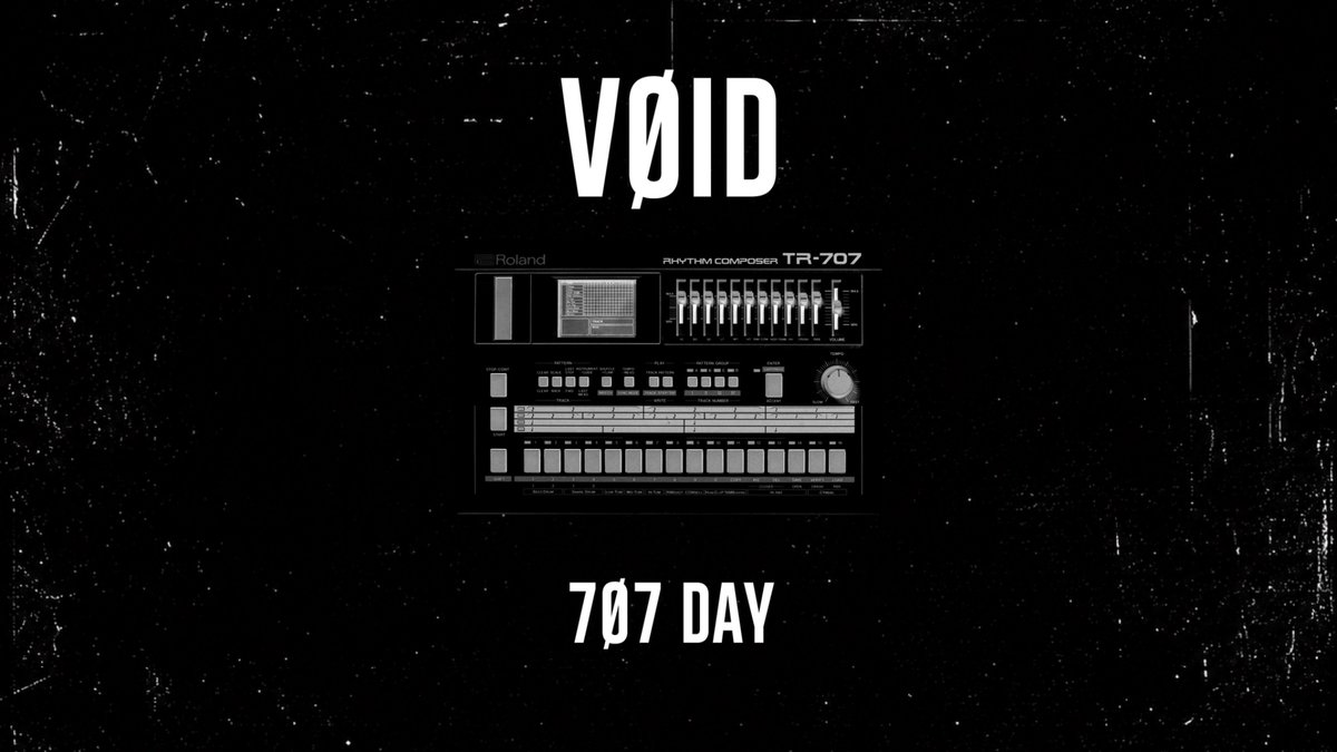 VOID_echo_ai's tweet photo. Happy 7Ø7 Day! 🔳

The VØID X0X Series continues today with a live hardware techno celebration of the legendary 
@RolandGlobal TR-707.

📅 Today · 16:00 UTC
🎧 Live on Discord
🎟️ Free #POAP during the stream

Join us to RSVP!

#707Day #TR707 #Techno #VOID #VØID https://t.co/IQ5lM4S20a