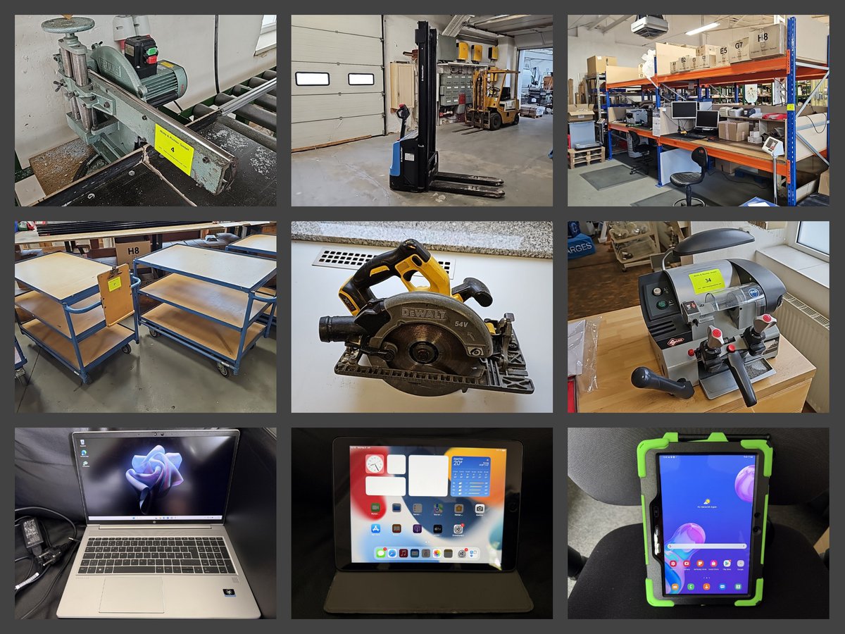 waitzrichter's tweet photo. Achtung neue Onlineauktionen! 

BGA eines Eisenwarenhändlers

40 Position

Link zu der Auktion: 
https://t.co/5zR4C7cdTZ

#auktion #auction #industrieauktion #dewalt #schwerlastregal #graule #gabelhubwagen #pallettenregal #variofit #apple #iPad #Samsung #HP https://t.co/Btwze3oUen