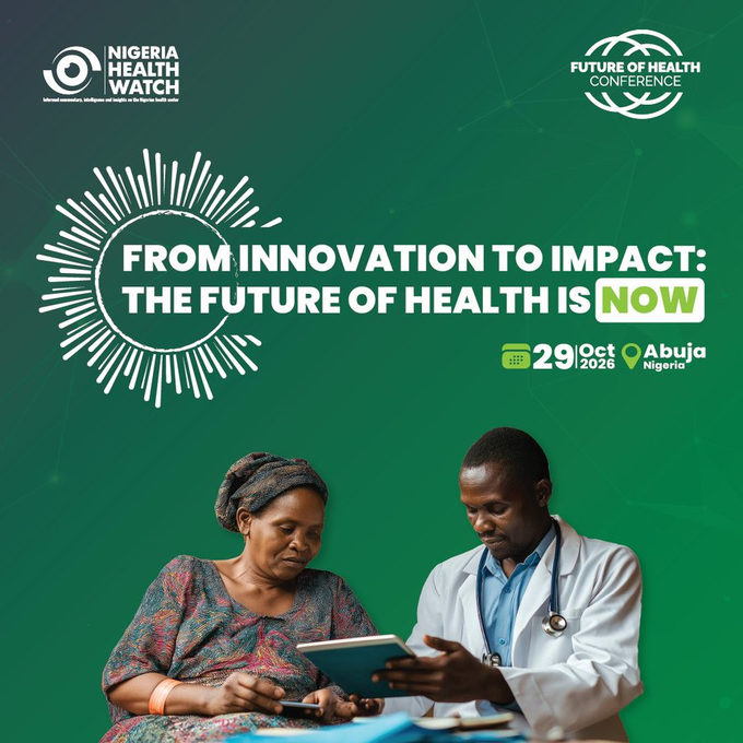 nighealthwatch's tweet photo. Turning innovation into measurable impact requires collaboration.
The Future of Health Conference 2026 will bring together leaders across the health ecosystem to explore how innovation can strengthen health systems and improve health outcomes in Nigeria.
Partner with us: info@futureofhealthconference.com
#FHC2026 #TheFutureOfHealthIsNow
