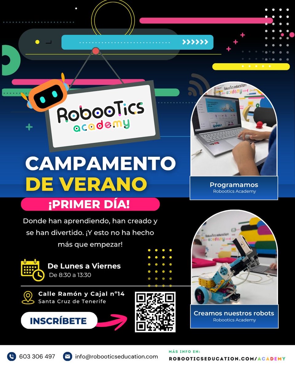 robootics_'s tweet photo. ¡Qué bien lo pasamos en el primer día del Campamento de Verano de Robótica! 🤖✨

Los niños/as disfrutaron aprendiendo, creando y divirtiéndose con un montón de retos y actividades. ¡Y esto no ha hecho más que empezar!

📢 ¡Aún quedan plazas disponibles! https://t.co/lA5ITaypwI