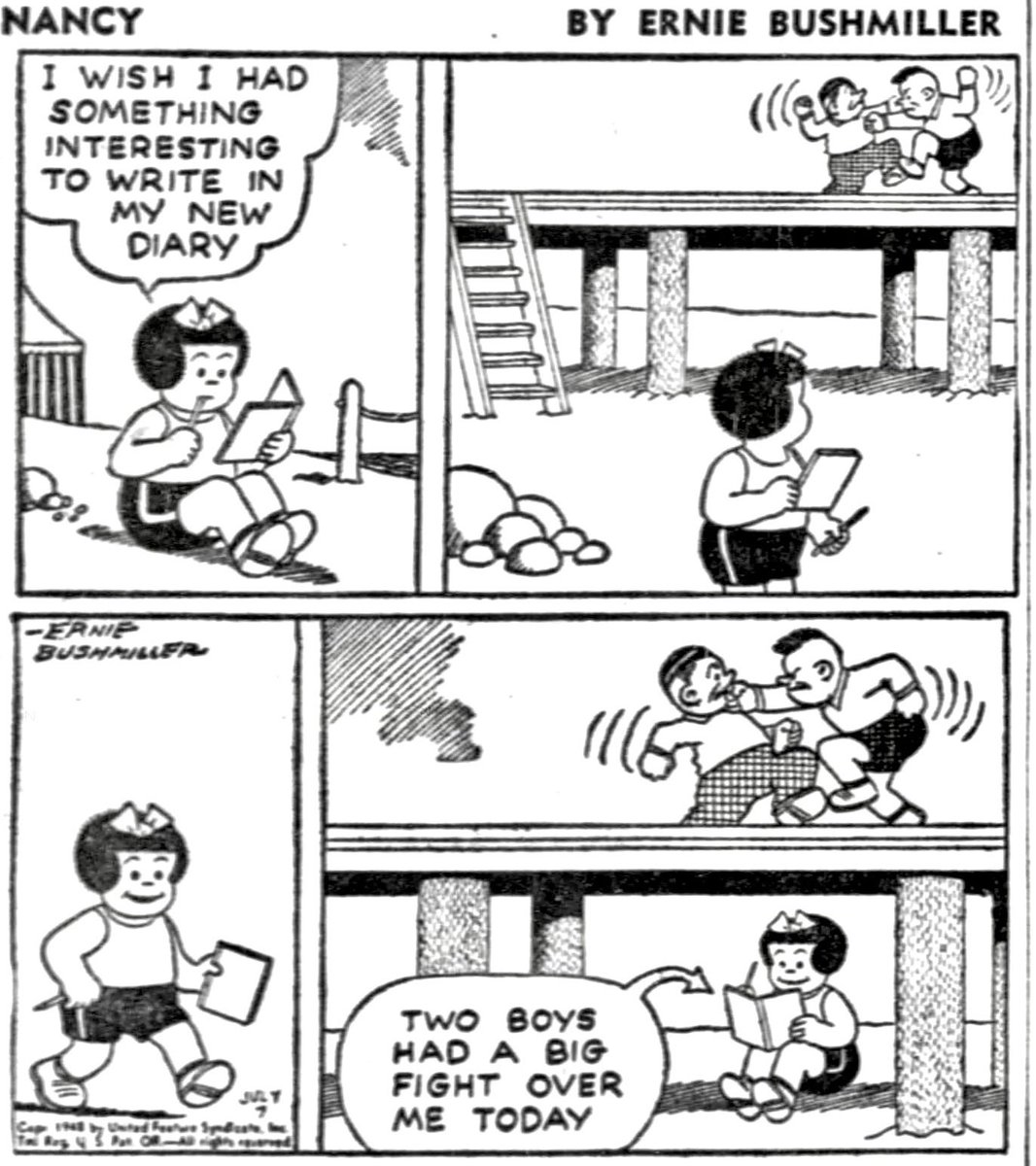 JohnnyCallicutt's tweet photo. Nancy By Ernie Bushmiller 
July 07,1948 https://t.co/Gt7P3ijuhR