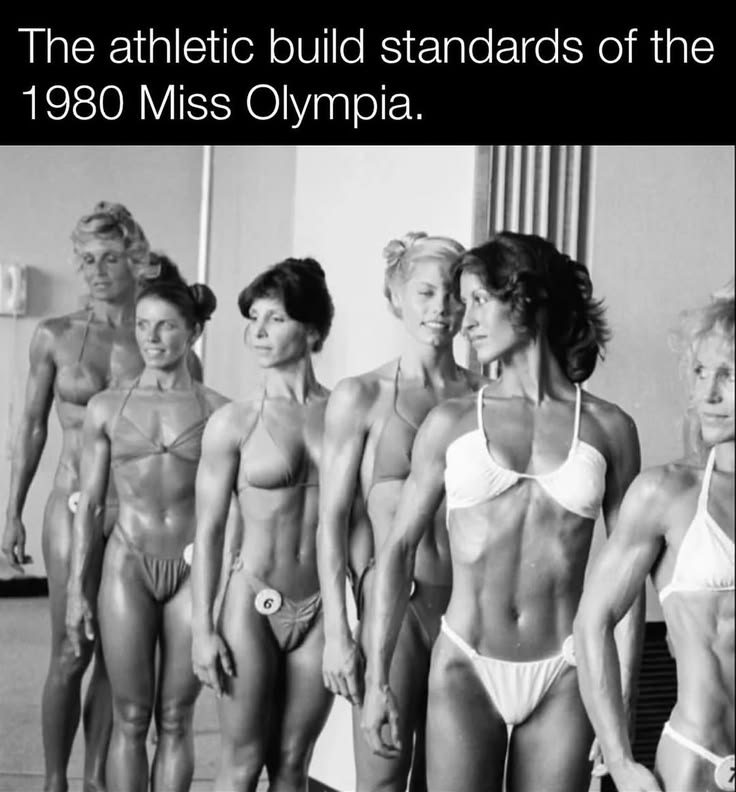 Overthinker022's tweet photo. Hey @grok bring these 1980 Miss Olympia athletes into 2026 with a realistic transformation.🤔 https://t.co/KyehzhORLp