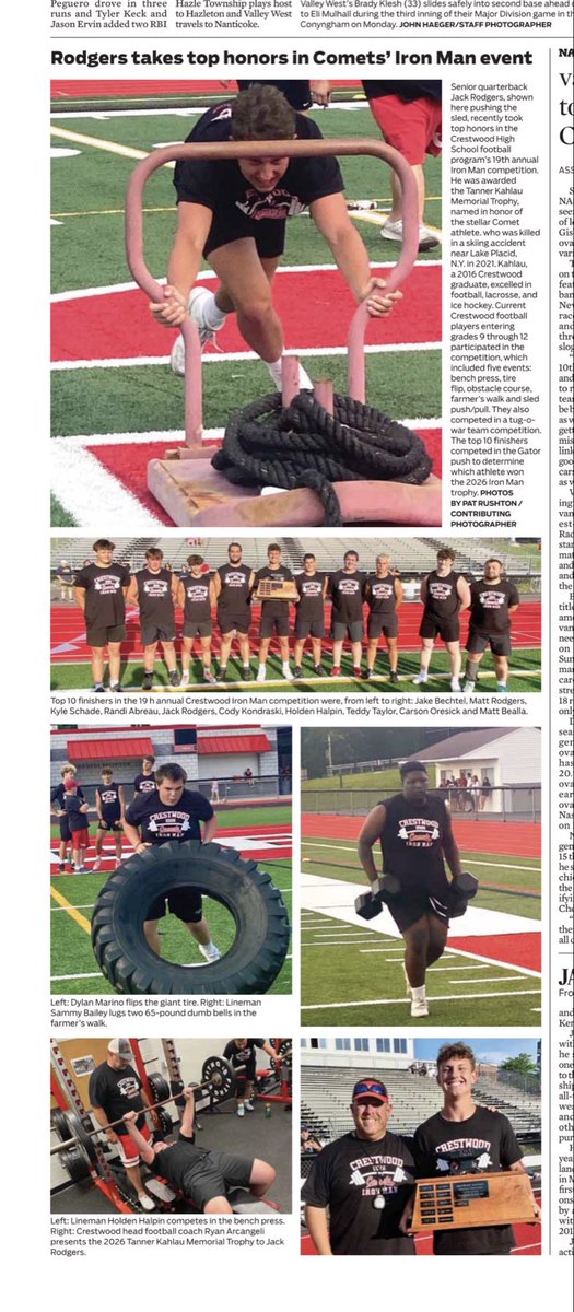 jackrodgers2622's tweet photo. “Rodgers takes top honors in Comets’ Iron Man event”
@standardspeaker @Gilsboy @CoachArc @JoeMento @VAPORTRAIL2471 @sal_biasi https://t.co/luxaTD4uc6