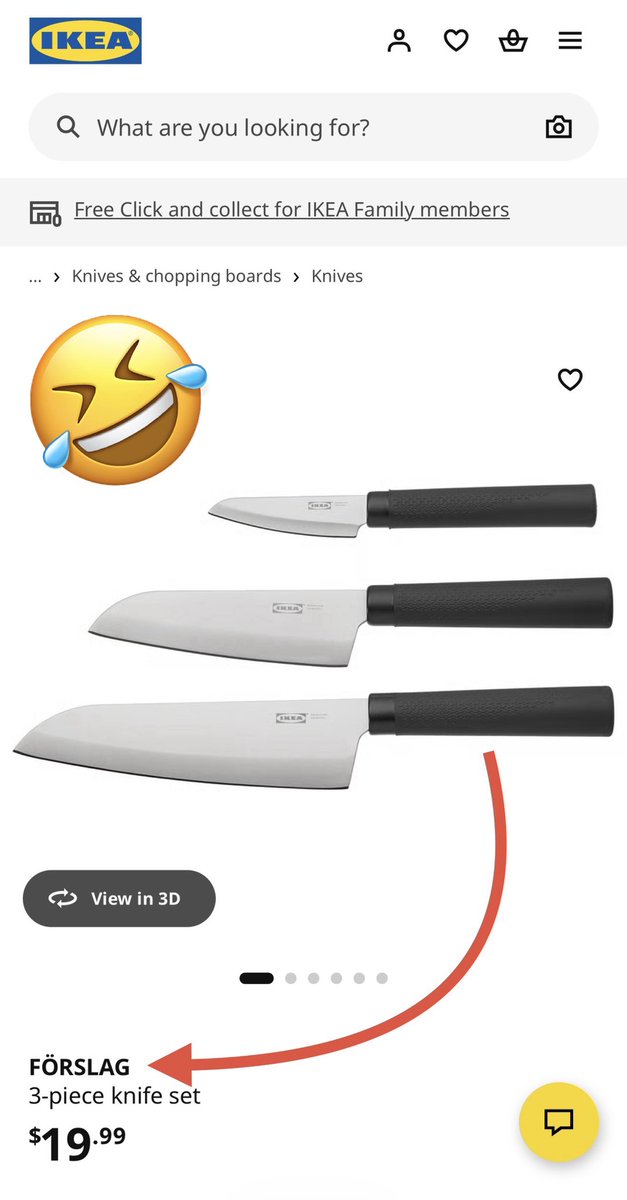 LairdOfThManor's tweet photo. Nice to see IKEA has made a knife set exclusively for Meghan Markle…🔪 https://t.co/aZRuyavVOW