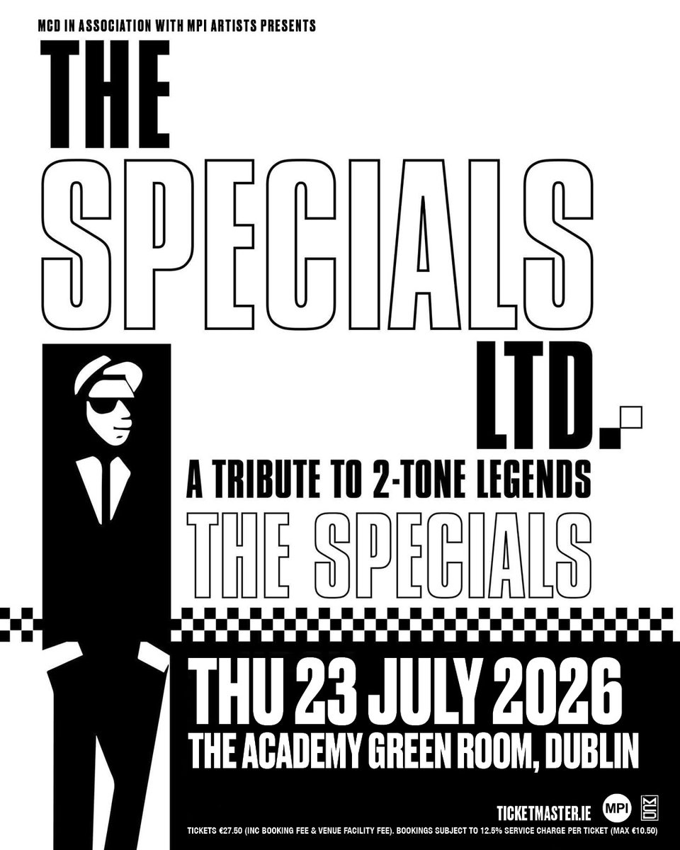 LtdSpecials's tweet photo. SO excited to be back at @academydublin on Thursday July 23rd! Grab your tickets now from @TicketmasterIre 🇮🇪
https://t.co/nZXdiMA5fi
#TheSpecialsLTD #Ska #TributeBand #2Tone #TheSpecials #TheAcademy #Dublin https://t.co/2Zq2pMoiX4