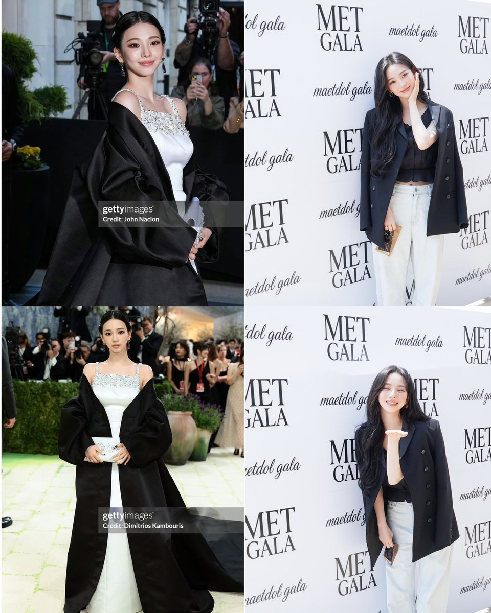 nsnss___'s tweet photo. Met Gala 🇺🇸                            Met Gala 🇰🇷 https://t.co/vjlNRnoJKv
