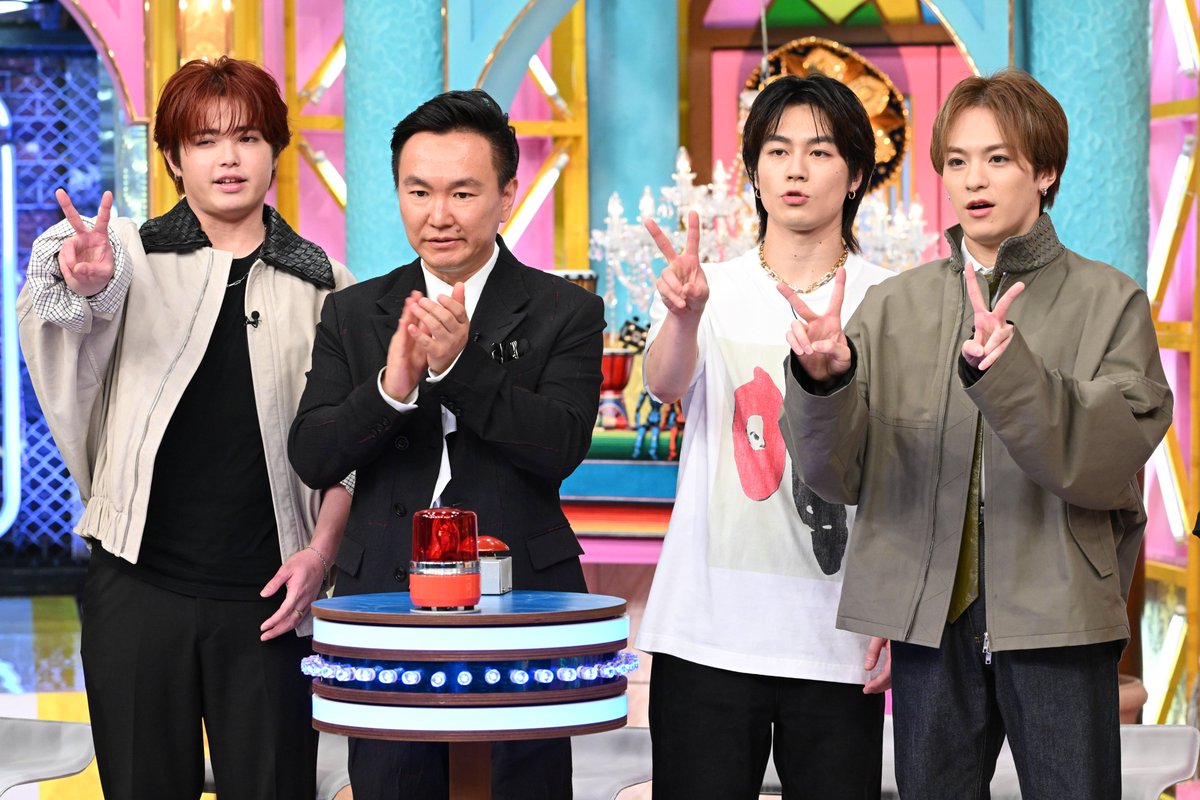 oricon's tweet photo. 📺️今夜放送『千鳥かまいたちゴールデンアワー』

Travis Japan吉澤閑也＆松田元太＆松倉海斗🐯
「全国ご当地早押しクイズ」に挑戦🔥

大喜利回答にノリノリ♬
https://t.co/WFcjf0hCxt https://t.co/BbQUQDb80h