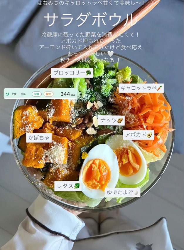 Love_gomagoma's tweet photo. 痩せたいけど食べるの我慢できない人はこの人のサラダボウルレシピ参考にして！ガチで太らなくなるし美味しいからおすすめ🥗 https://t.co/94QoZffUDI