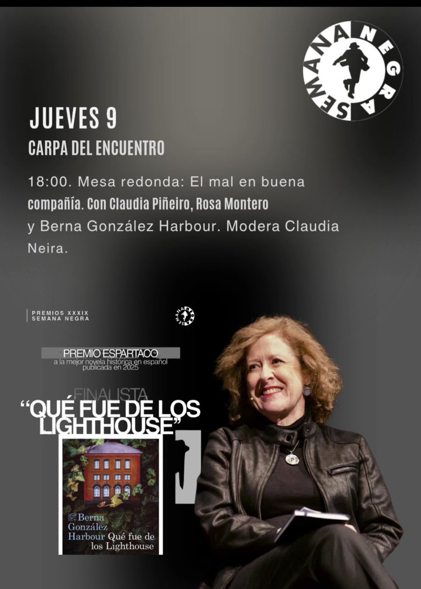 BernaGHarbour's tweet photo. Preparándome para la @snegra, donde siempre vuelvo, donde volvemos todos. Estaré el jueves y viernes, y voy con la ilusión de siempre y con una nominación al Premio Espartaco para “Qué fue de los Lighthouse” (@EdDestino). ¡Qué emoción, qué ganas y qué larga la espera! https://t.co/IoxXyZwbkQ