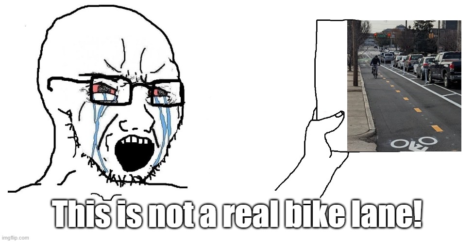Boenau's tweet photo. After you experience premium bike infrastructure, it can be tempting to get fussy about quick build projects. Resist that urge, because good-enough networks are accelerating culture change. https://t.co/w1f8fh9Gve
