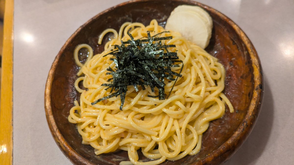 12345678tkc's tweet photo. TKMより帰京しました！
そんなわけで高松で食べたもの！

🩷手打ちうどん義経の玉子とじうどん
TKM会員さんにオススメいただいたスタジオ近くの趣きしかないうどん屋さん！
🩷ミスタードーナツのもっちゅりん
東京じゃ買えないんだもん

番外編（東京着いてから）
🩷スパゲティダンのイカ明太ウニ https://t.co/cAUZ7EEuV5