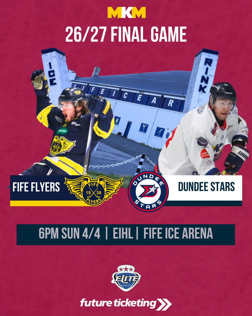 DundeeStars's tweet photo. 2026/27 SEASON FINALE 👇

🆚 Fife Flyers
📅 Sun 4 Apr
🕖 6PM
🏆 Elite Ice Hockey League
📍 Fife Ice Arena

#NewChapter https://t.co/vU3hTXZEah